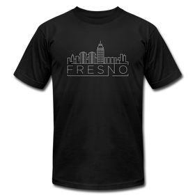 Fresno, California T-Shirt - Skyline Unisex Fresno T Shirt - black