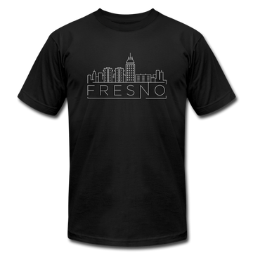 Fresno, California T-Shirt - Skyline Unisex Fresno T Shirt - black
