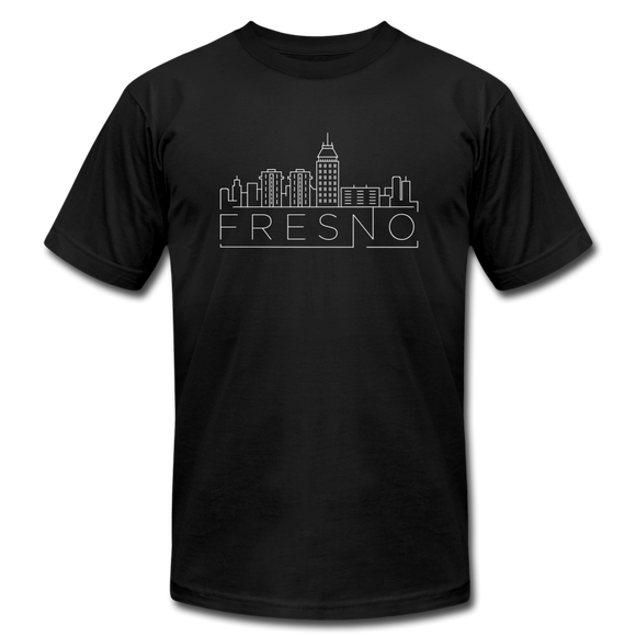 Fresno, California T-Shirt - Skyline Unisex Fresno T Shirt - black