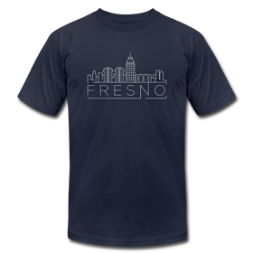 Fresno, California T-Shirt - Skyline Unisex Fresno T Shirt - navy