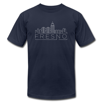 Fresno, California T-Shirt - Skyline Unisex Fresno T Shirt - navy