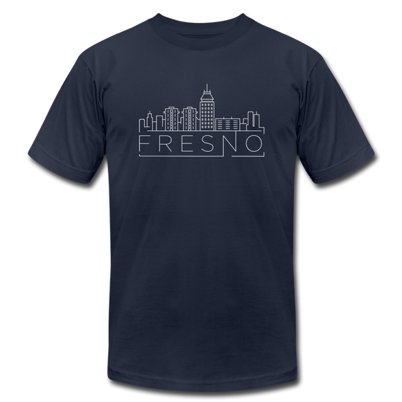 Fresno, California T-Shirt - Skyline Unisex Fresno T Shirt - navy