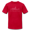 Fresno, California T-Shirt - Skyline Unisex Fresno T Shirt - red