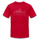 Fresno, California T-Shirt - Skyline Unisex Fresno T Shirt - red