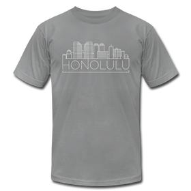 Honolulu, Hawaii T-Shirt - Skyline Unisex Honolulu T Shirt - slate