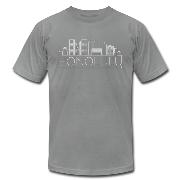 Honolulu, Hawaii T-Shirt - Skyline Unisex Honolulu T Shirt - slate
