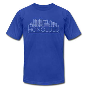 Honolulu, Hawaii T-Shirt - Skyline Unisex Honolulu T Shirt - royal blue