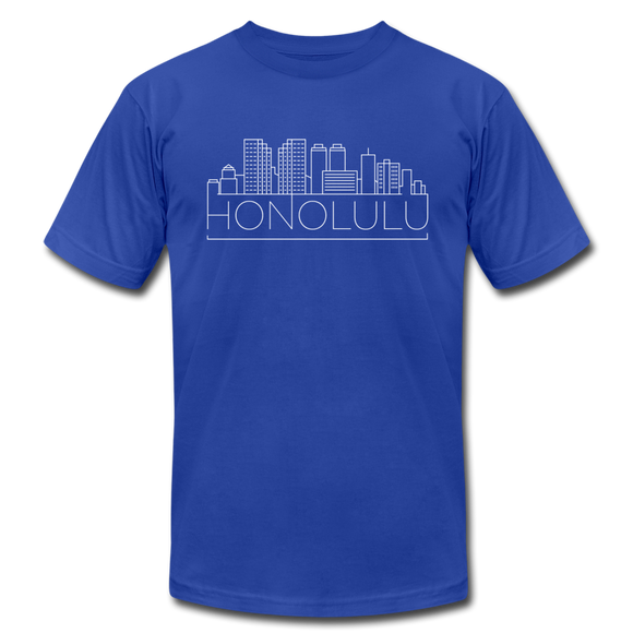 Honolulu, Hawaii T-Shirt - Skyline Unisex Honolulu T Shirt - royal blue