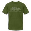 Honolulu, Hawaii T-Shirt - Skyline Unisex Honolulu T Shirt - olive