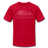 Honolulu, Hawaii T-Shirt - Skyline Unisex Honolulu T Shirt - red