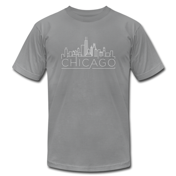 Chicago, Illinois T-Shirt - Skyline Unisex Chicago T Shirt - slate