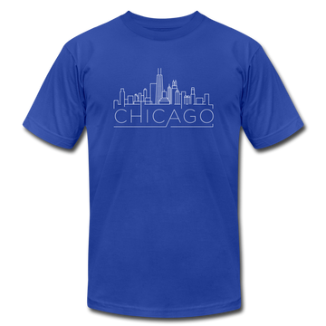 Chicago, Illinois T-Shirt - Skyline Unisex Chicago T Shirt - royal blue