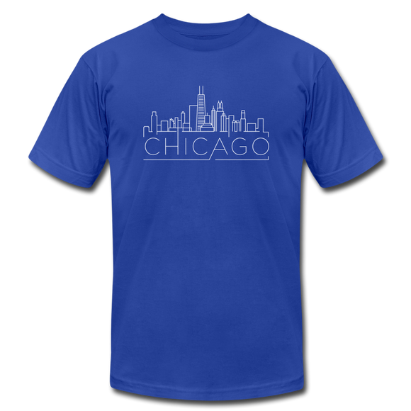 Chicago, Illinois T-Shirt - Skyline Unisex Chicago T Shirt - royal blue