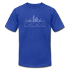 Chicago, Illinois T-Shirt - Skyline Unisex Chicago T Shirt - royal blue