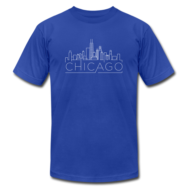 Chicago, Illinois T-Shirt - Skyline Unisex Chicago T Shirt - royal blue