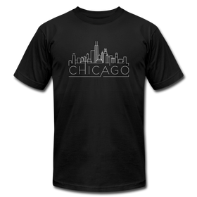 Chicago, Illinois T-Shirt - Skyline Unisex Chicago T Shirt - black