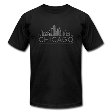 Chicago, Illinois T-Shirt - Skyline Unisex Chicago T Shirt - black