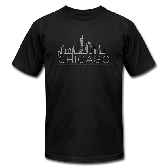 Chicago, Illinois T-Shirt - Skyline Unisex Chicago T Shirt - black