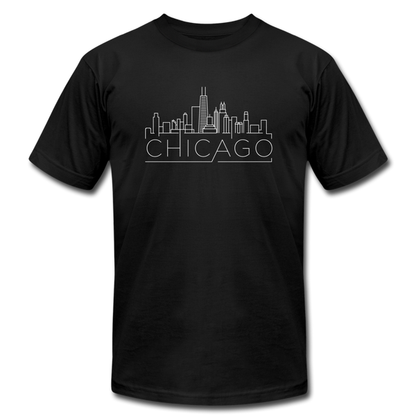 Chicago, Illinois T-Shirt - Skyline Unisex Chicago T Shirt - black