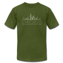 Chicago, Illinois T-Shirt - Skyline Unisex Chicago T Shirt - olive