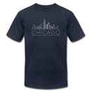 Chicago, Illinois T-Shirt - Skyline Unisex Chicago T Shirt - navy