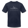 Chicago, Illinois T-Shirt - Skyline Unisex Chicago T Shirt - navy