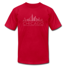 Chicago, Illinois T-Shirt - Skyline Unisex Chicago T Shirt - red