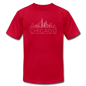 Chicago, Illinois T-Shirt - Skyline Unisex Chicago T Shirt - red