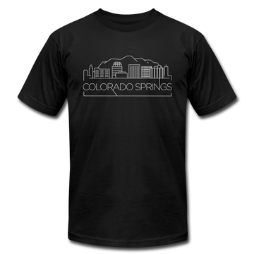 Colorado Springs, Colorado T-Shirt - Skyline Unisex Colorado Springs T Shirt - black