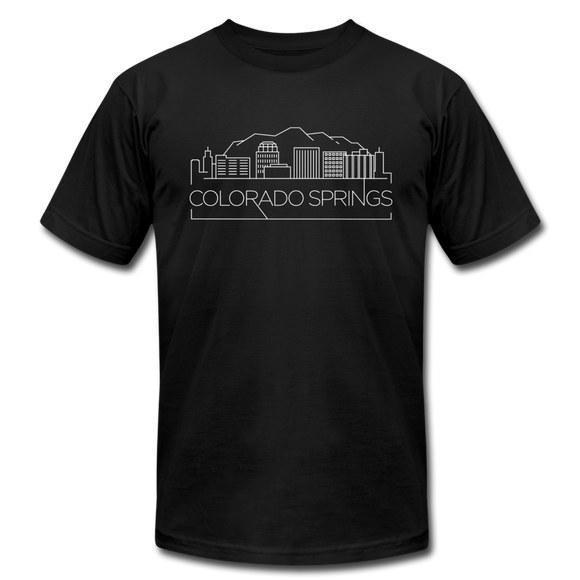 Colorado Springs, Colorado T-Shirt - Skyline Unisex Colorado Springs T Shirt - black