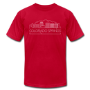Colorado Springs, Colorado T-Shirt - Skyline Unisex Colorado Springs T Shirt - red