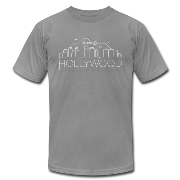 Hollywood, California T-Shirt - Skyline Unisex Hollywood T Shirt - slate