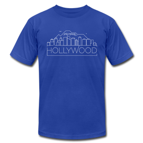 Hollywood, California T-Shirt - Skyline Unisex Hollywood T Shirt - royal blue