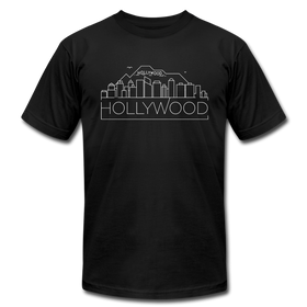 Hollywood, California T-Shirt - Skyline Unisex Hollywood T Shirt - black