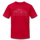 Hollywood, California T-Shirt - Skyline Unisex Hollywood T Shirt - red
