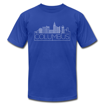Columbus, Ohio T-Shirt - Skyline Unisex Columbus T Shirt - royal blue