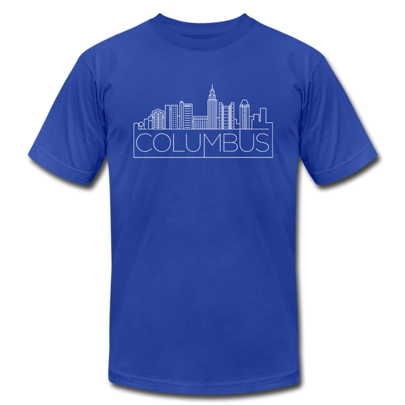 Columbus, Ohio T-Shirt - Skyline Unisex Columbus T Shirt - royal blue