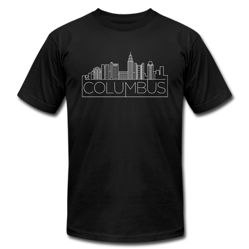 Columbus, Ohio T-Shirt - Skyline Unisex Columbus T Shirt - black