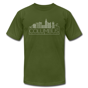 Columbus, Ohio T-Shirt - Skyline Unisex Columbus T Shirt - olive