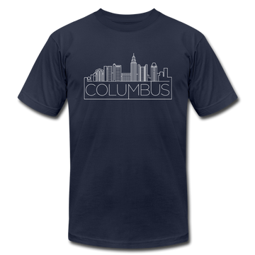 Columbus, Ohio T-Shirt - Skyline Unisex Columbus T Shirt - navy