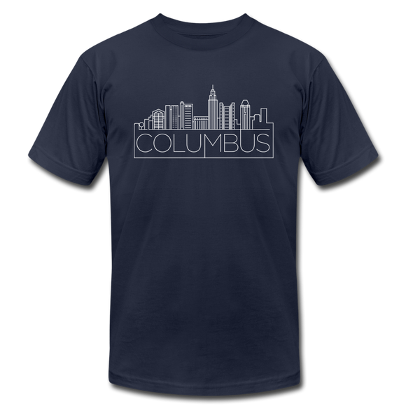 Columbus, Ohio T-Shirt - Skyline Unisex Columbus T Shirt - navy