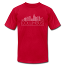 Columbus, Ohio T-Shirt - Skyline Unisex Columbus T Shirt - red