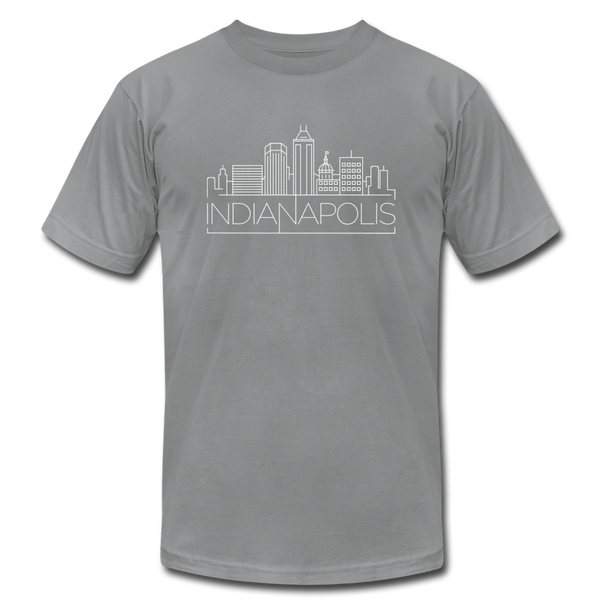 Indianapolis, Indiana T-Shirt - Skyline Unisex Indianapolis T Shirt - slate