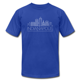 Indianapolis, Indiana T-Shirt - Skyline Unisex Indianapolis T Shirt - royal blue