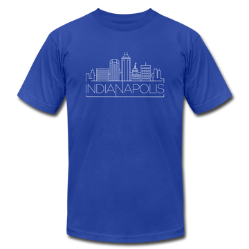 Indianapolis, Indiana T-Shirt - Skyline Unisex Indianapolis T Shirt - royal blue