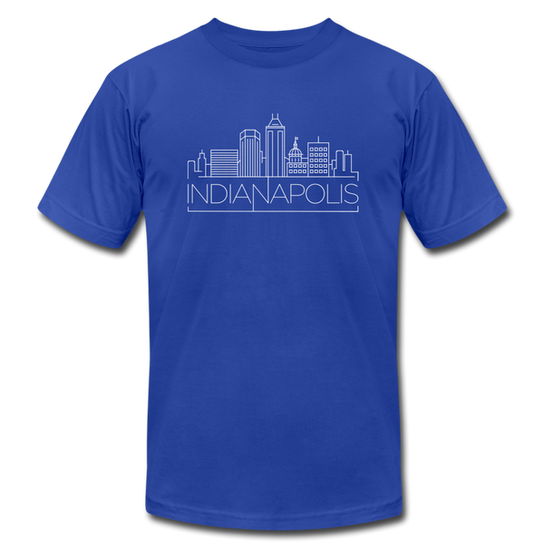 Indianapolis, Indiana T-Shirt - Skyline Unisex Indianapolis T Shirt - royal blue