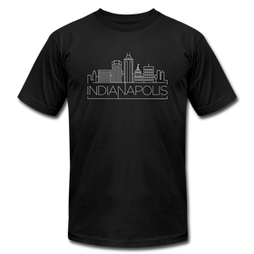 Indianapolis, Indiana T-Shirt - Skyline Unisex Indianapolis T Shirt - black
