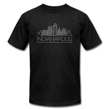 Indianapolis, Indiana T-Shirt - Skyline Unisex Indianapolis T Shirt - black