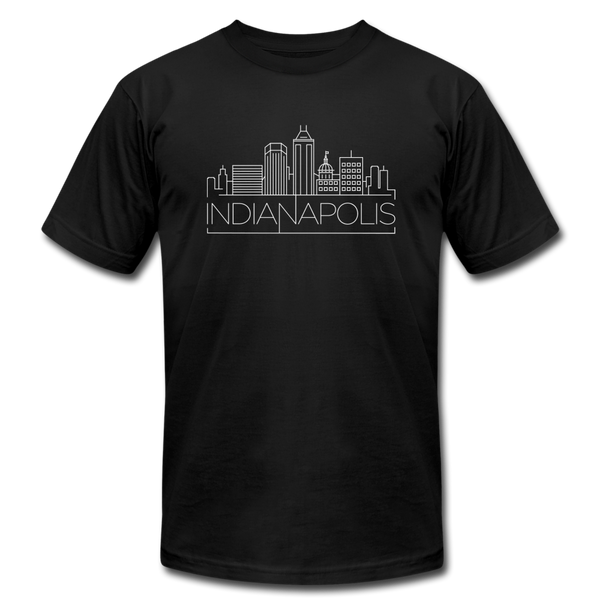 Indianapolis, Indiana T-Shirt - Skyline Unisex Indianapolis T Shirt - black
