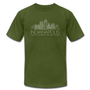 Indianapolis, Indiana T-Shirt - Skyline Unisex Indianapolis T Shirt - olive
